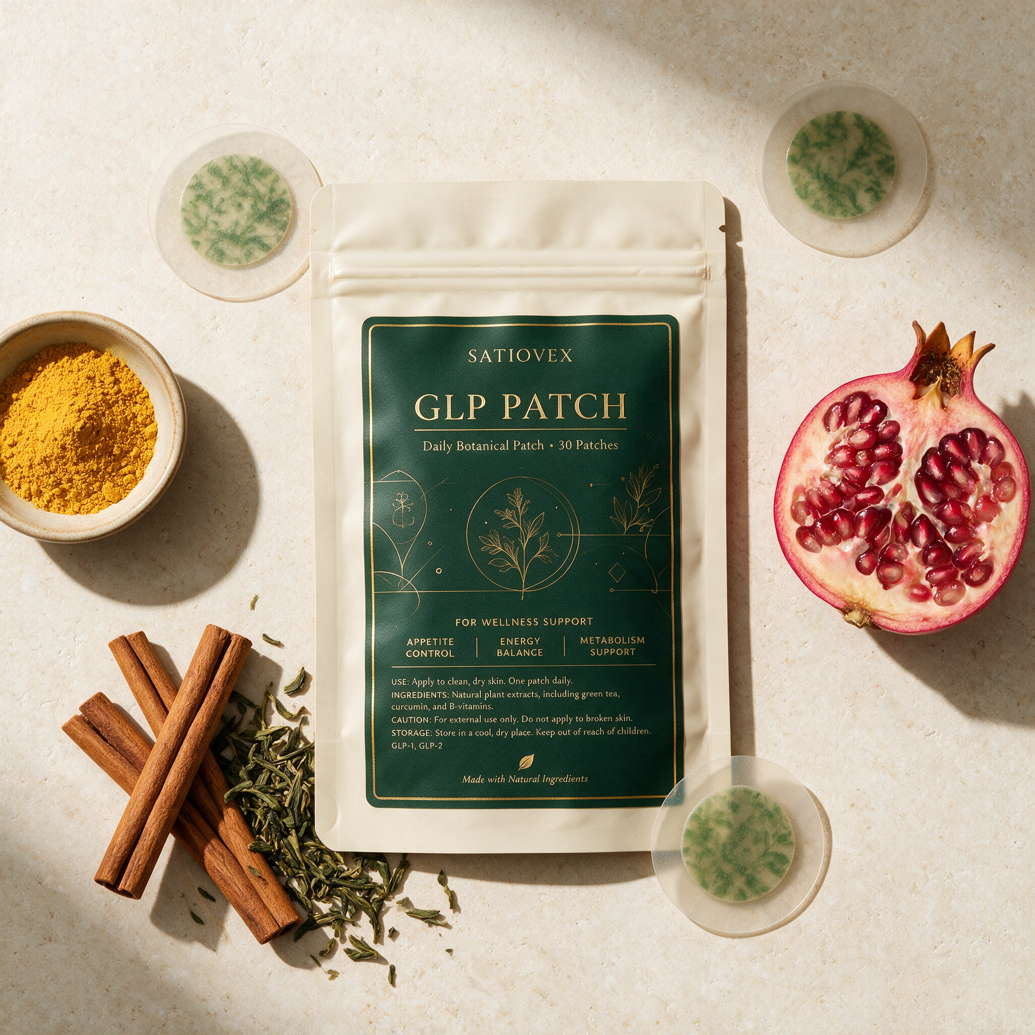Botanical ingredients flatlay