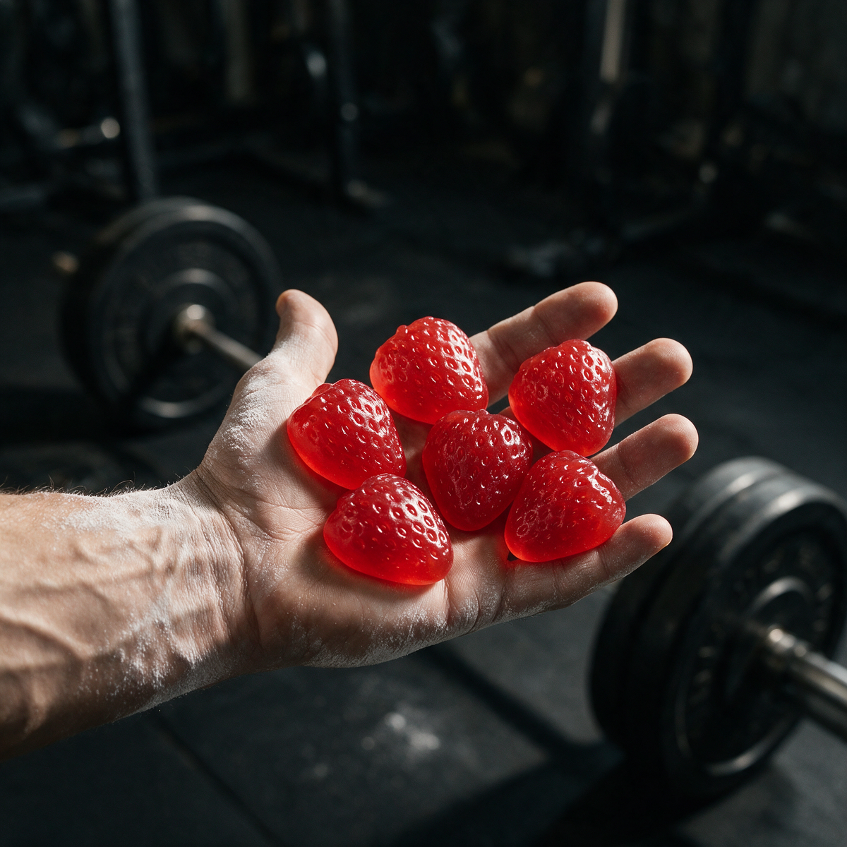 One serving — five gummies, 5g creatine